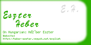 eszter heber business card